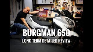 2018 Suzuki Burgman 650 Executive  Long Term Review [upl. by Kiker]