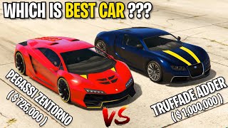 PEGASSI ZENTORNO VS TRUFFADE ADDER  WHICH IS BEST CAR  GTA 5 ONLINE [upl. by Nyram]