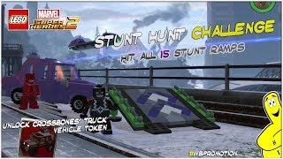 Lego Marvel Superheroes 2 Stunt Hunt Challenge  HTG [upl. by Neelsaj]