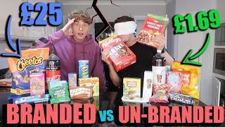 BRANDED VS UNBRANDED FOOD CHALLENGE [upl. by Zenger]