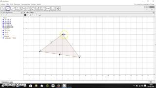 baricentro de un triángulo  Geogebra [upl. by Lerrej]