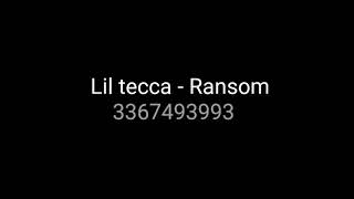 Lil tecca  Ransom Music code id roblox [upl. by Atniuq]