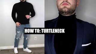 How To Wear A Turtleneck Sweater For Men 4 Turtleneck Outfit Ideas Mens [upl. by Nyloc332]