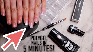 How To Apply PolyGel Nails In 5 Minutes 💅🏼Tutorial [upl. by Hassi]