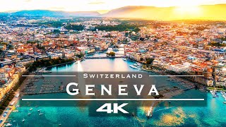 Geneva Switzerland 🇨🇭  by drone 4K [upl. by Rizan]