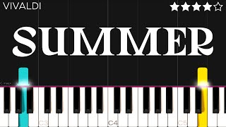 Vivaldi  Summer The Four Seasons  Piano Tutorial [upl. by Comyns643]