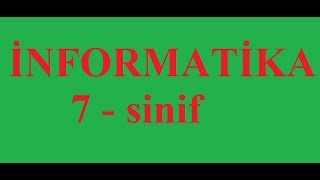 İnformatika 7 sinif KSQ me Test nümunəsi [upl. by Esac980]