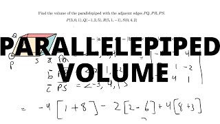 Volume of a Parallelepiped [upl. by Svensen]