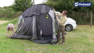 How to pitch an Outwell DriveAway Awning with poles  Innovative Family Camping [upl. by Nevi895]