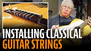 How to install classical guitar strings [upl. by Anastas]