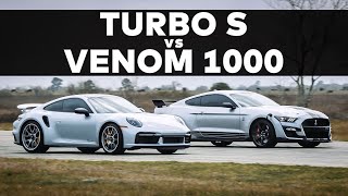 2021 911 Turbo S vs 1000 HP GT500  STREET RACE COMPARISON [upl. by Proudlove]