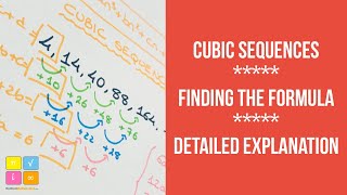 Cubic Sequences  How to find the formula for the nth term [upl. by Gottfried]