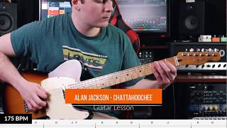 Alan Jackson  Chattahoochee Guitar Lesson Intro Lick [upl. by Skolnik]