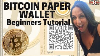 Bitcoin Paper Wallet Beginners Tutorial [upl. by Marigolde]