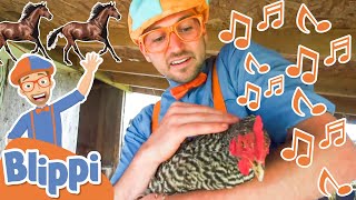 Blippi FARM Song  Educational Songs For Kids [upl. by Teriann]