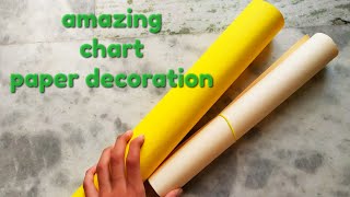 Chart paper decoration ideas for school  how to make chart papers [upl. by Orten]