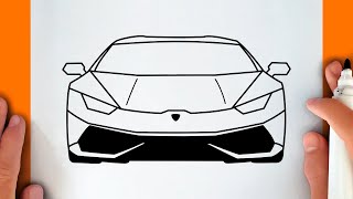 HOW TO DRAW A LAMBORGHINI CAR [upl. by Norrv]