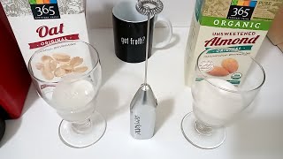 Oat Milk vs Almond Milk part 2 Frothing Test [upl. by Latimore]