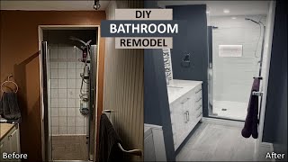 DIY Bathroom Remodel  First Time Renovation for 4000 [upl. by Genaro]