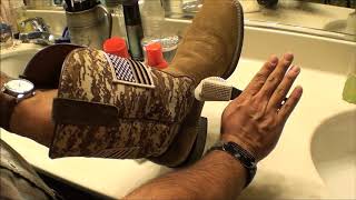 Cowboy Boot Suede Leather Cleaning [upl. by Allemrac]