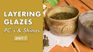 Layering Glazes Potters Choice over Shino glazes  PART 1 [upl. by Nodnyl]