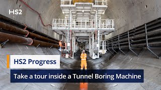 Take a tour inside an HS2 Tunnel Boring Machine [upl. by Yelyak]