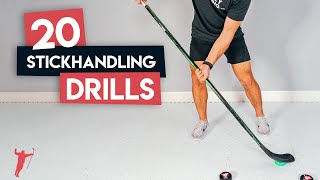 20 STICKHANDLING DRILLS YOU CAN DO AT HOME 🏒 [upl. by Nike]