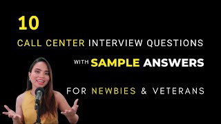 Call Center Interview Questions and Answers for Beginners [upl. by Jacinthe]