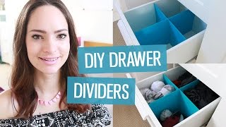 DIY drawer dividers  CharliMarieTV [upl. by Loella]