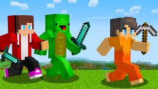 Speedrunner VS MIKEY and JJ Maizen Hunters in Minecraft [upl. by Gagne]