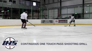 Shooting Hockey Drill  Continuous One Touch Pass [upl. by Ainala]