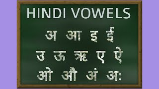 Hindi Vowels Pronunciation  Learn Hindi Alphabets [upl. by Malik]