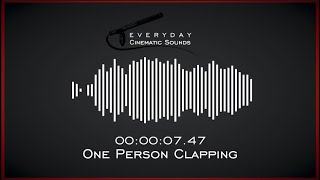 One Person Clapping  HQ Sound Effect [upl. by Tamra]