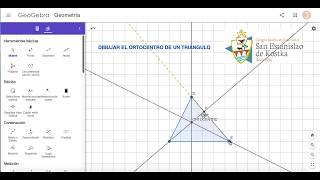 DIBUJAR EL ORTOCENTRO CON GEOGEBRA [upl. by Harewood790]