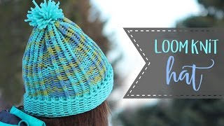 How To Loom Knit A Hat  Knit amp Purl Stitches [upl. by Martelle]