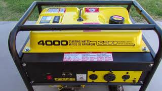 4000 Watt Champion Generator Review [upl. by Veriee29]