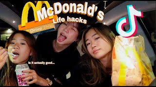 TESTING VIRAL MCDONALDS TIKTOK HACKS [upl. by Leugar475]