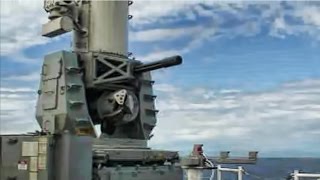 Naval Gatling Gun In Action • The Phalanx CIWS [upl. by Kcira482]