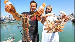 WOWWW Mega Seafood and BBQ CAMEL in Morocco INSANE Street Food and Seafood Market Tour [upl. by Laddie409]