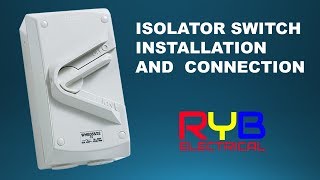 Disconnector  Isolator Switch Installation And Connection [upl. by Inus601]