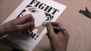 Stencil Tutorial Schablonen Graffiti selber machern [upl. by Scoles]