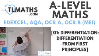 ALevel Maths G111 Differentiation Differentiation From First Principles [upl. by Alaecim792]