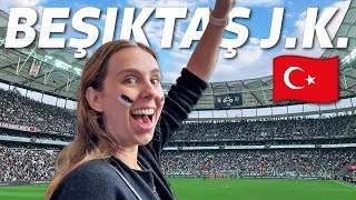 Americans First Impressions of BESIKTAS Football Match in Turkey Turkish Fans are WILD [upl. by Eelnodnarb]