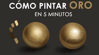 Cómo pintar oro en 5 minutos [upl. by Eehtomit650]