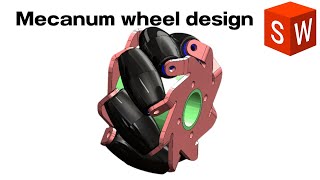 Mecanum wheel design in Solidworks [upl. by Arretnahs717]