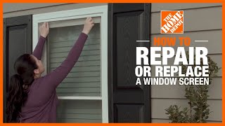 How to Repair or Replace a Window Screen  The Home Depot [upl. by Paten]