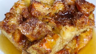 Easy French Toast Casserole  Quick Breakfast Recipe Quarantine Breakfast [upl. by Annayehc]