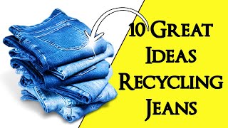 10 Great Ideas Recycling Jeans  Ecobrisa DIY [upl. by Lieberman]