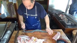 How to fillet a fish  Grilled eel in Japan [upl. by Iggie204]