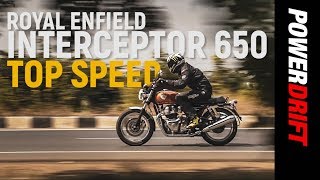 Royal Enfield Interceptor 650  Topspeed run  PowerDrift [upl. by Cumings]